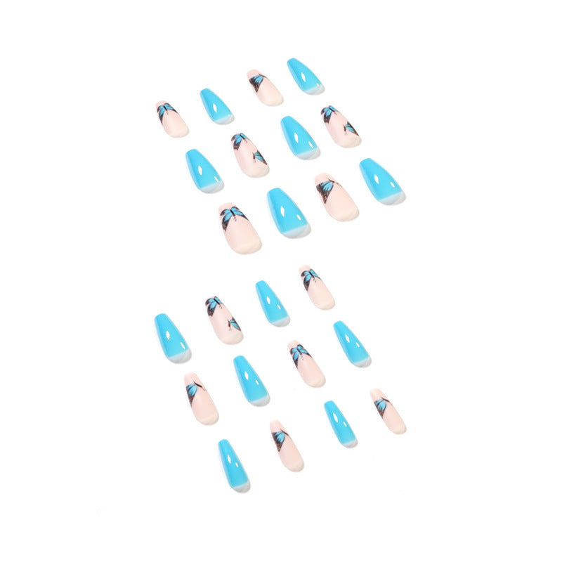 Blue Armor Nails
