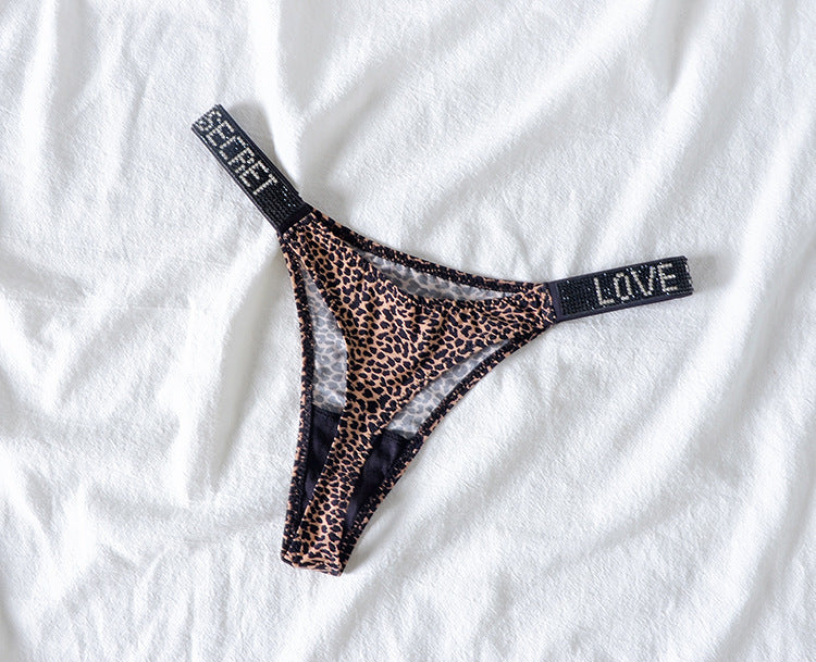 Low Waist Rhinestone G-string
