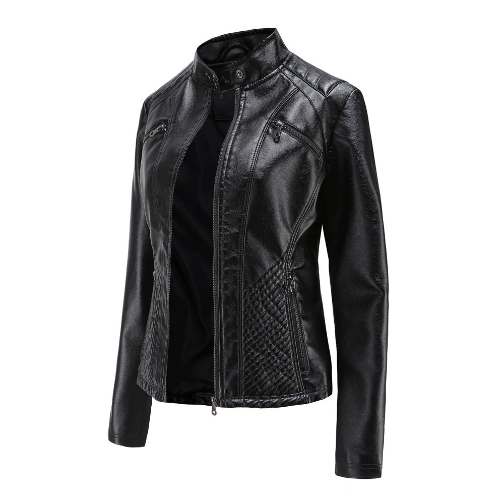 Leather Collar Jacket