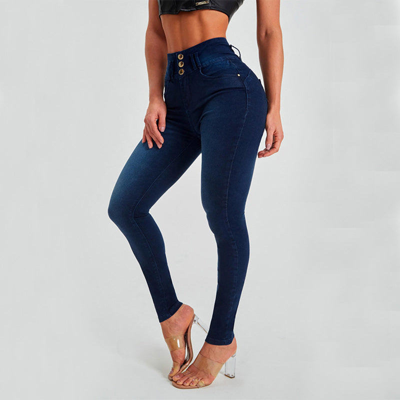 High Waist Jeans Skinny Trousers