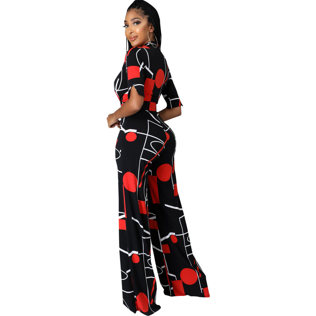 V-Neck Jumpsuit