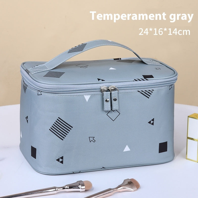 Plaid Cosmetic Bag Large Capacity