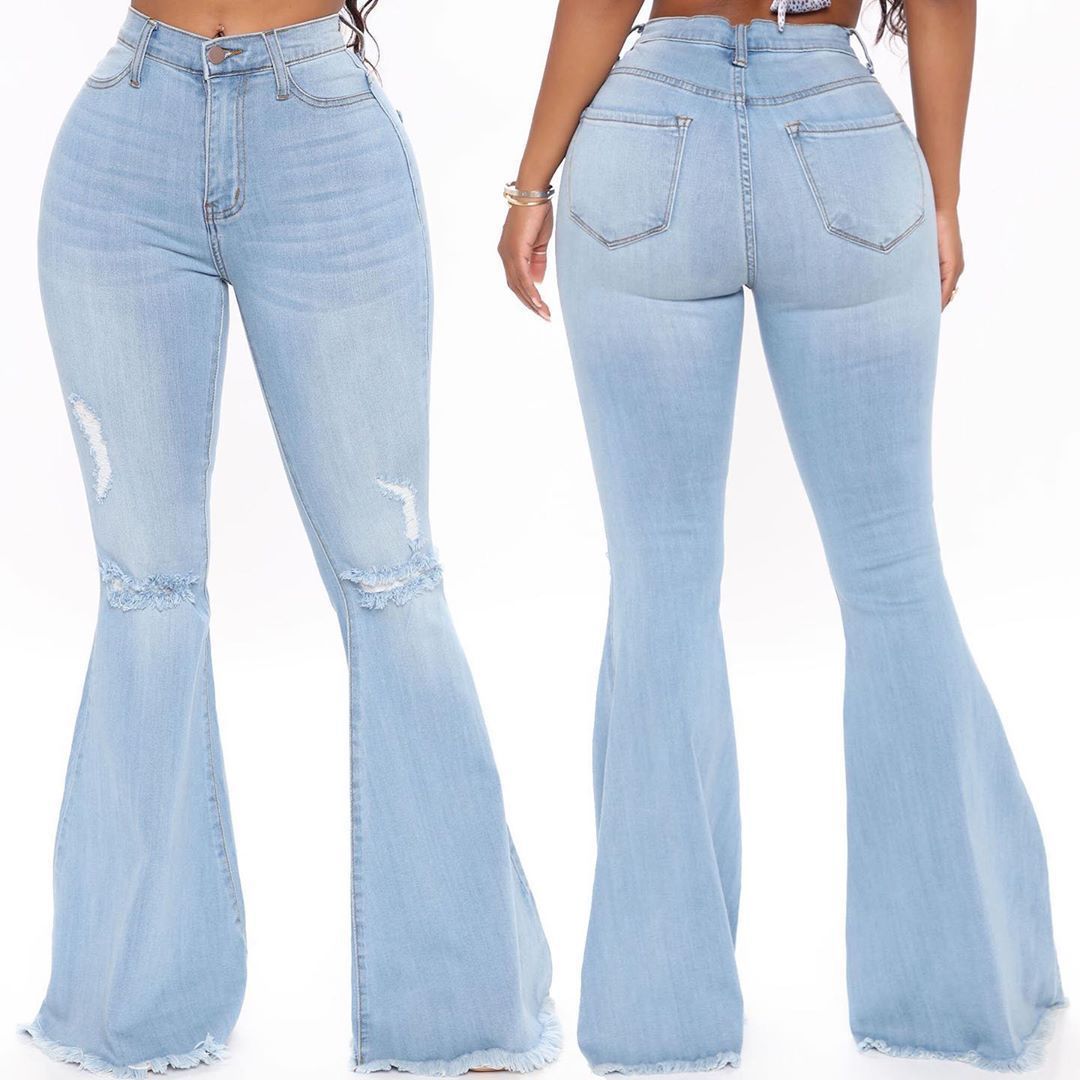 Denim Flared Pants