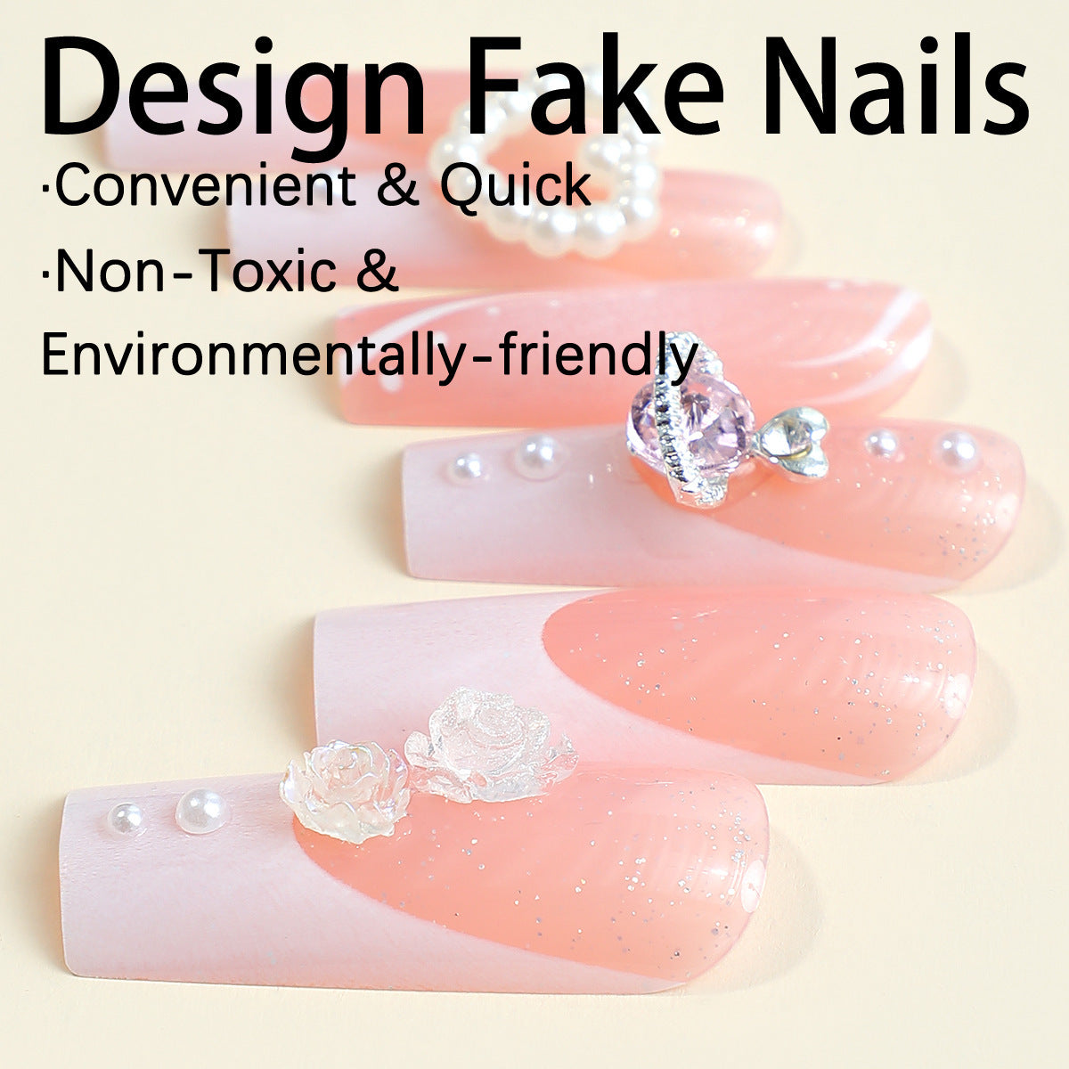 Flower Bow Tie Nails