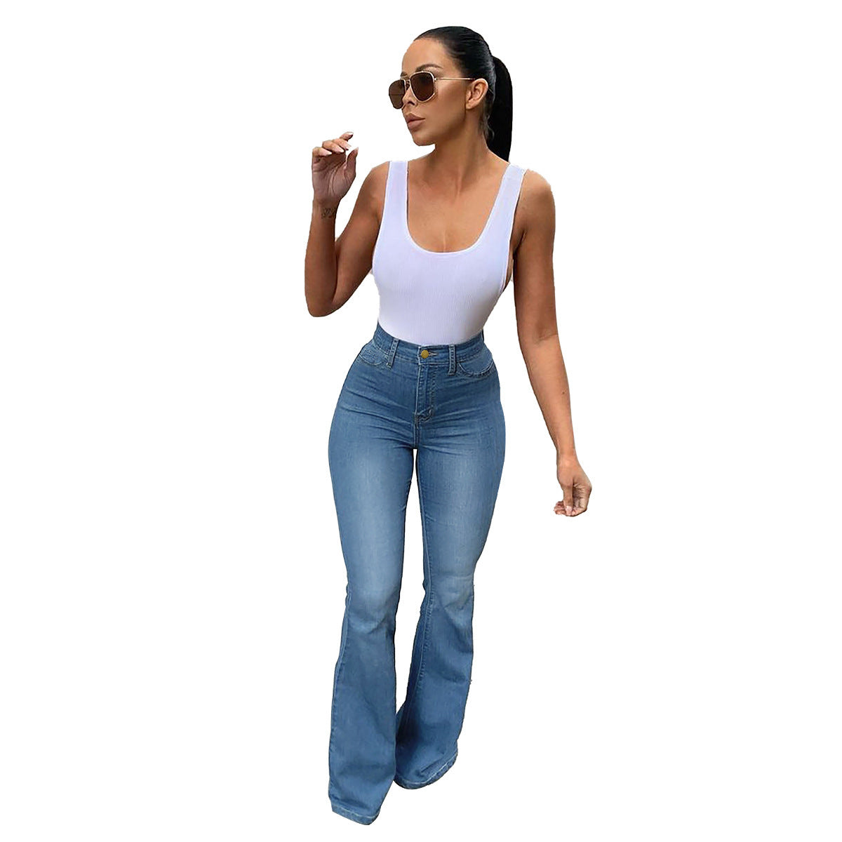 High Waist Denim Pants