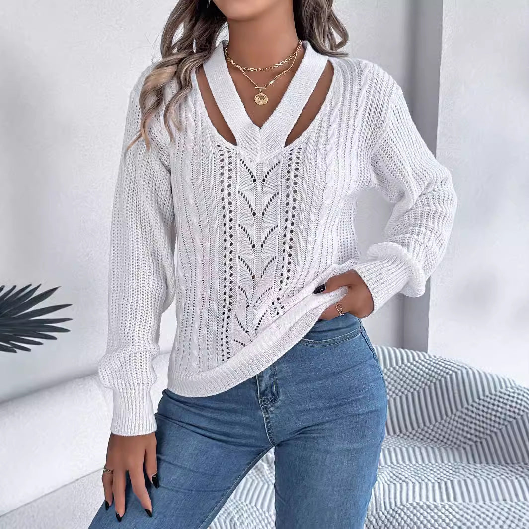 V-neck Pullover Sweater