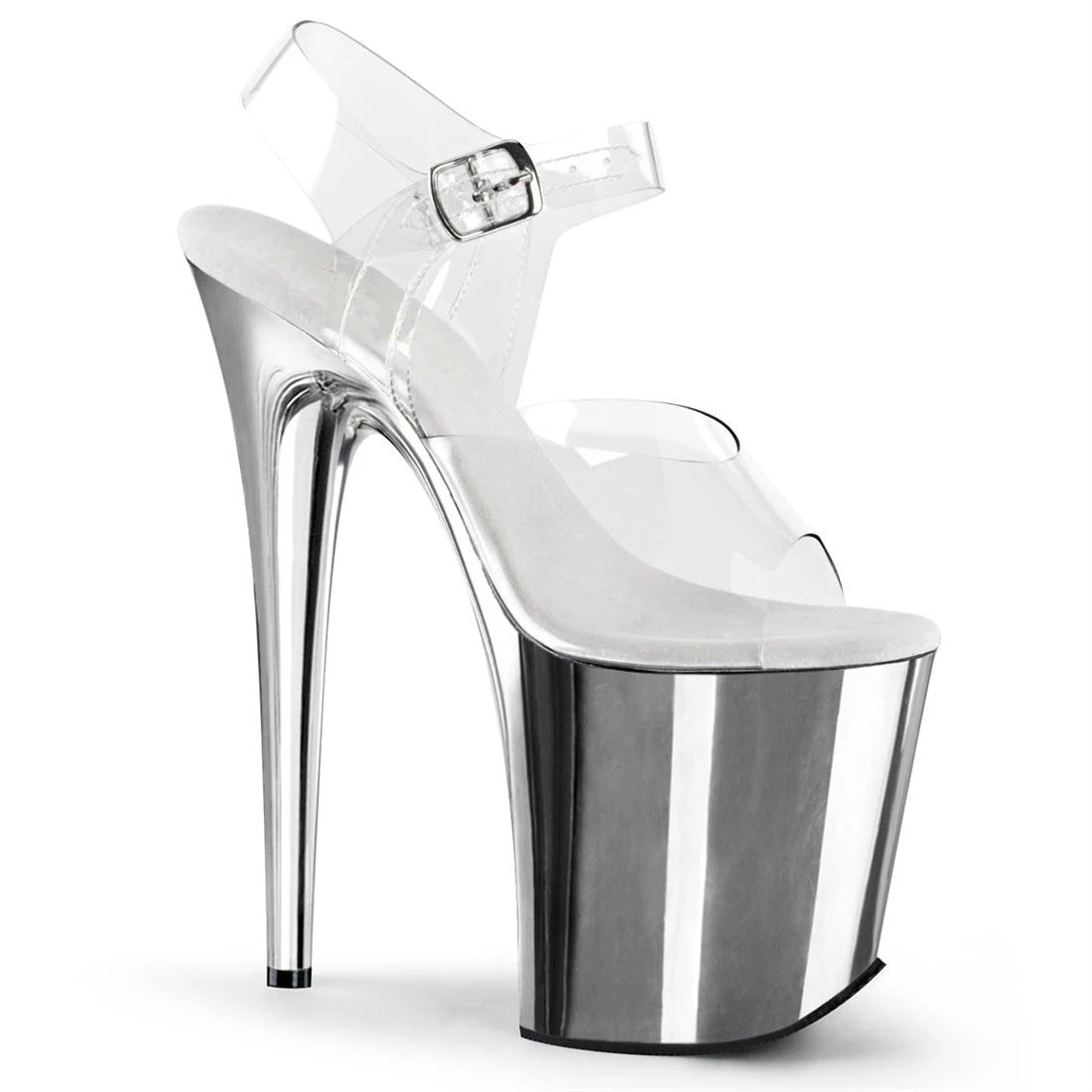 Sheer high-heeled shoes