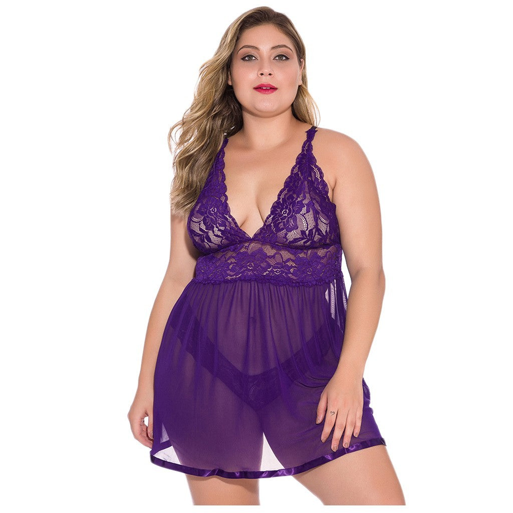Sexy Lingerie V Neck Sling Lace Uniform