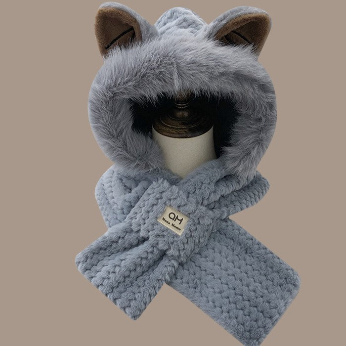 Autumn And Winter Furry Fox Ear Hat