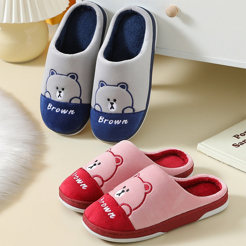 Bears Slippers Warm Winter House Shoes
