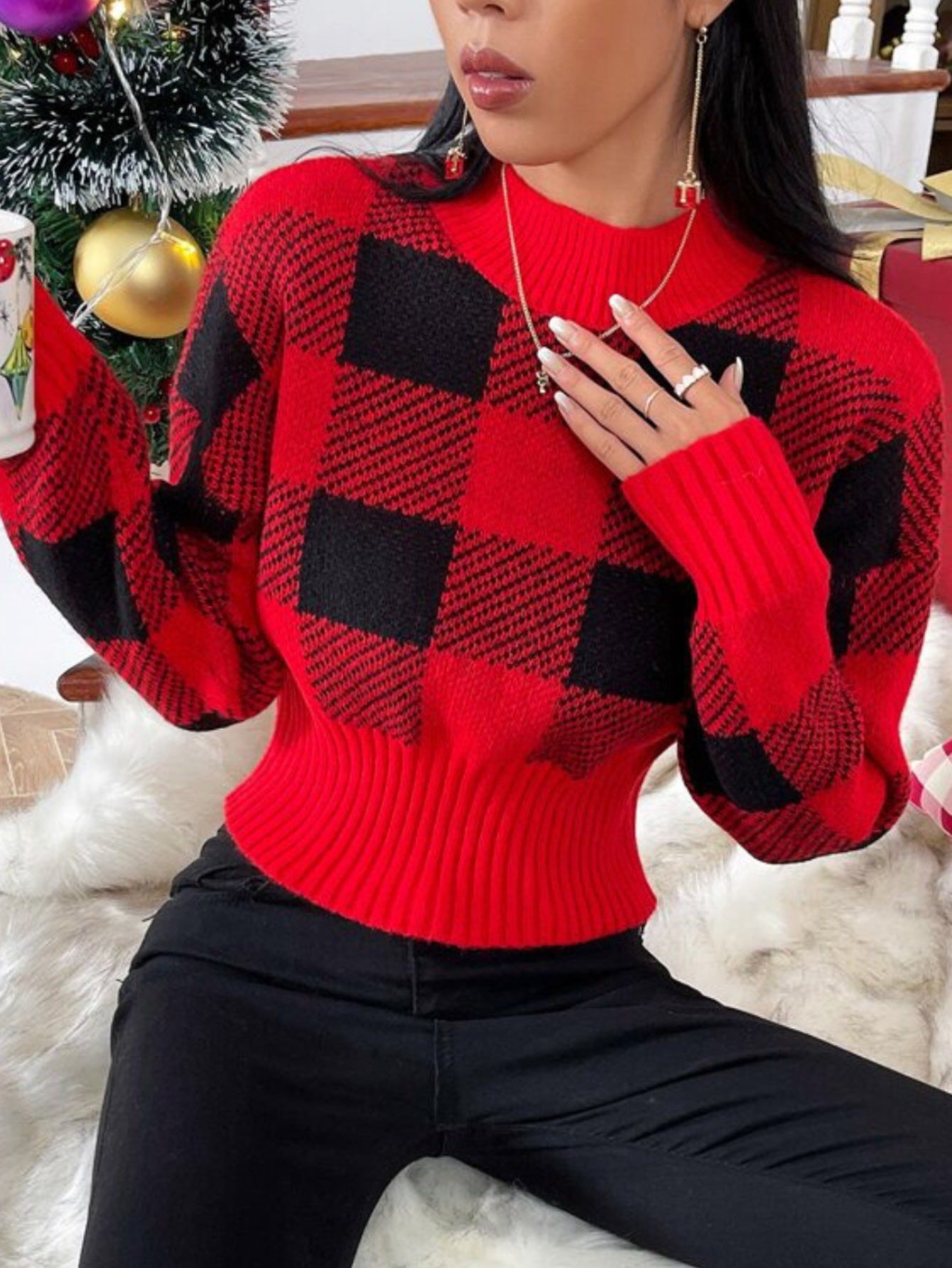 Plaid Fashion Sweater