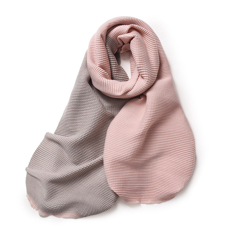 Mixed-color Scarf Double-sided