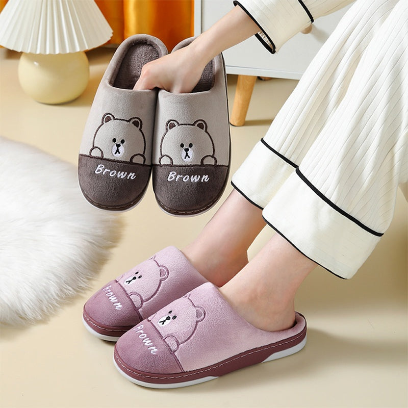 Bears Slippers Warm Winter House Shoes
