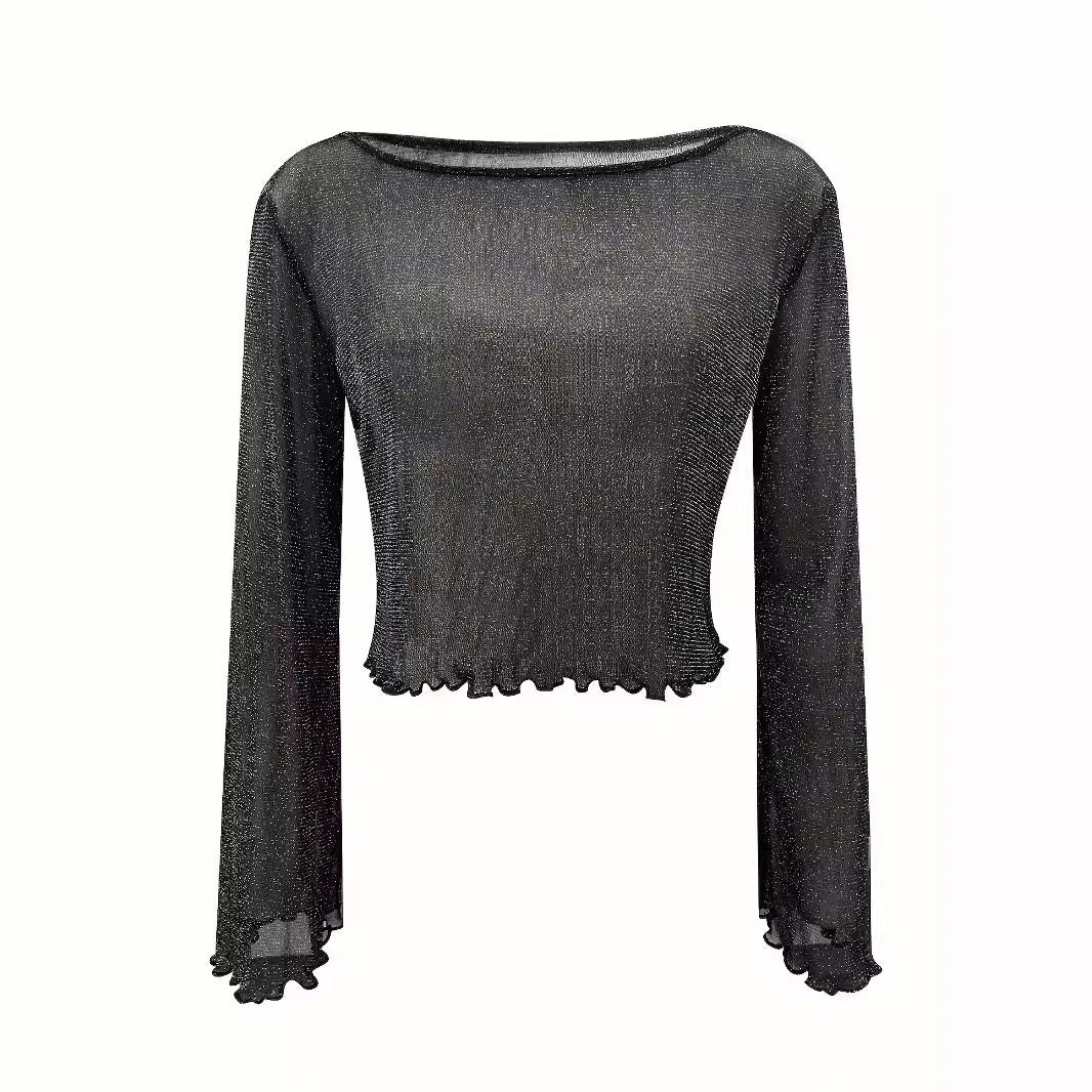 Sequin Bell Sleeve