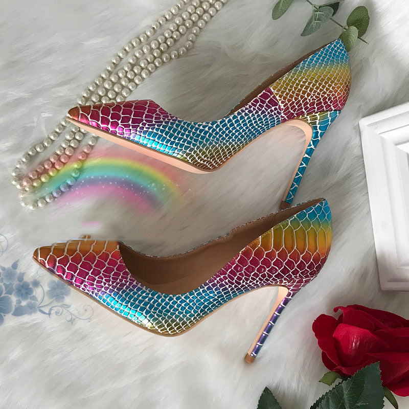 Gradient snake print