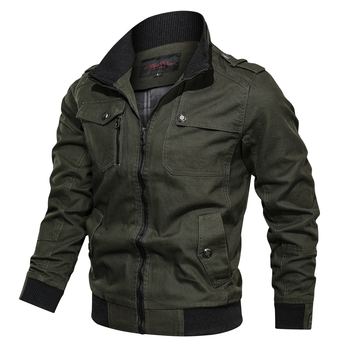 Solid Collar Jacket