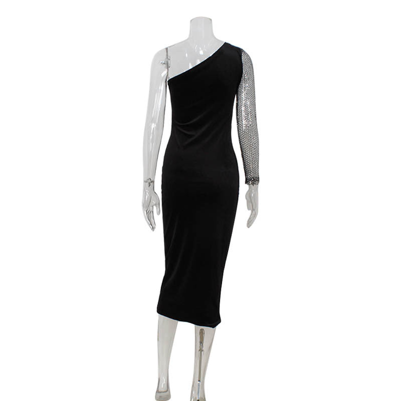 Sequins Collar Dress