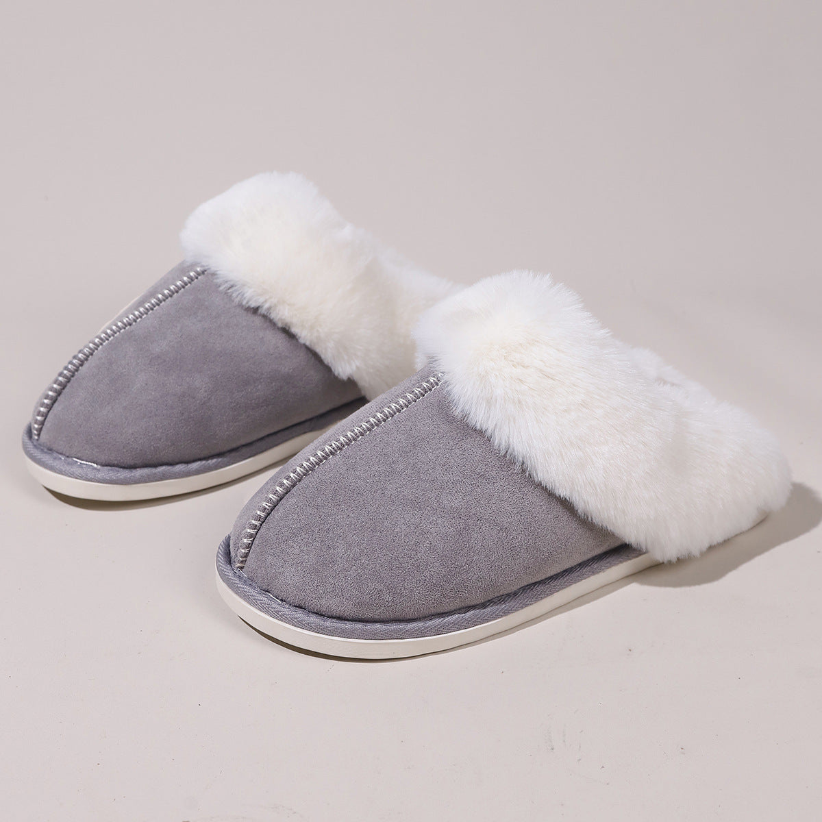 Fluffy Slippers Warm Slugged Bottom