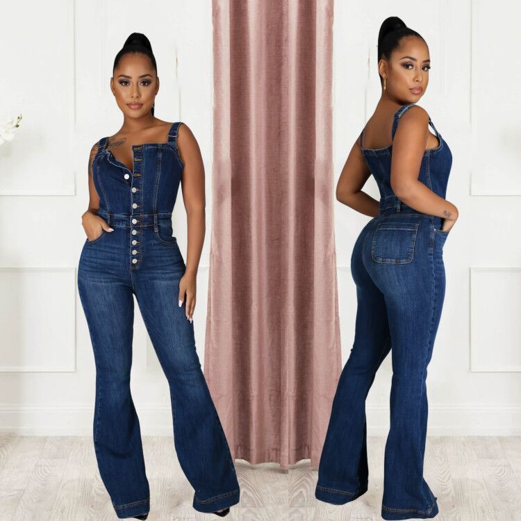 Casual Denim Jumpsuit