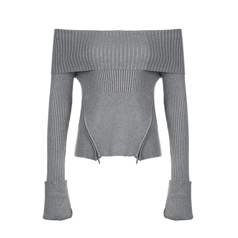 Off-shoulder Sleeve Sweater
