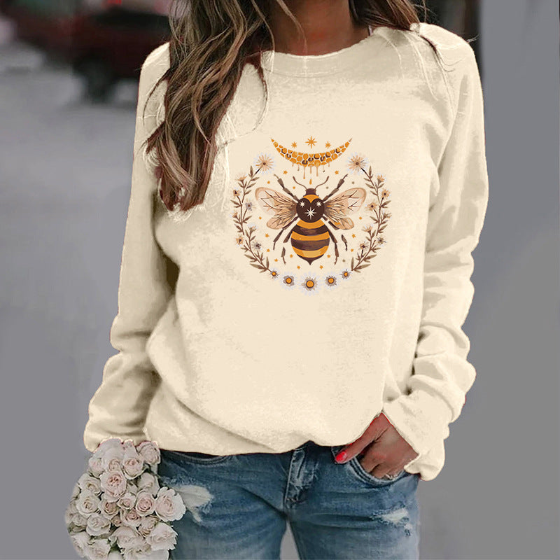 Moon Bee Trendy Round Neck Sweater