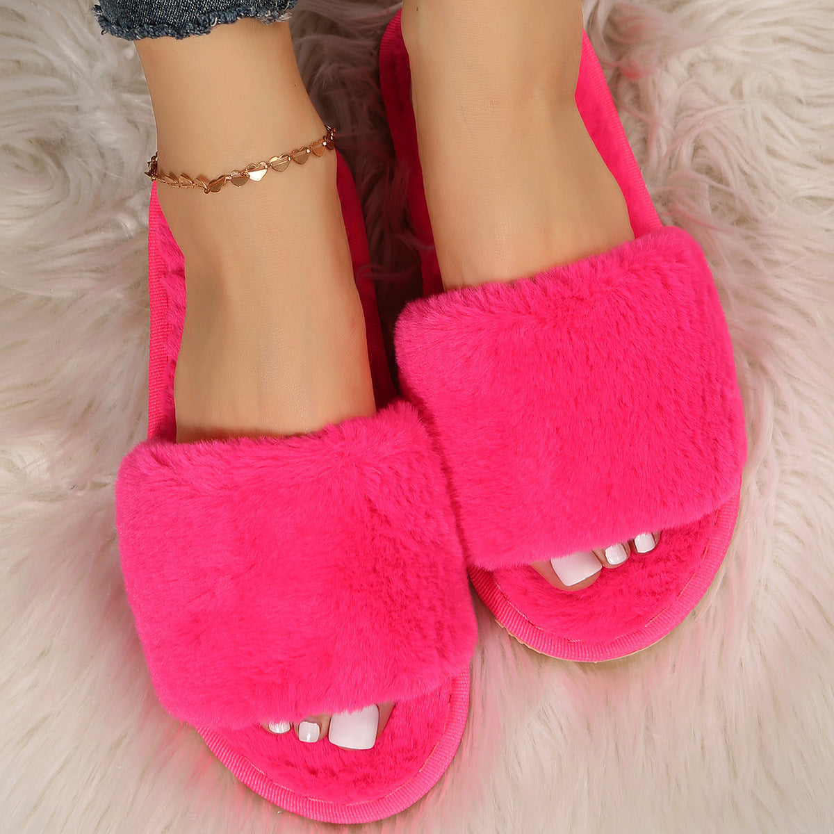 Fluffy Lazy Plush Slippers