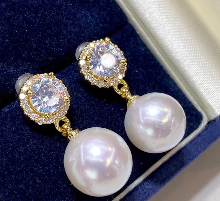 18K Pearl Unisex Earrings