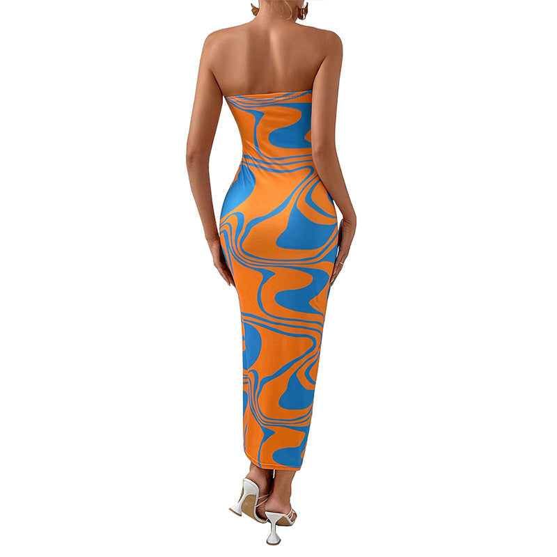 Waist-controlled Tube Top Dress