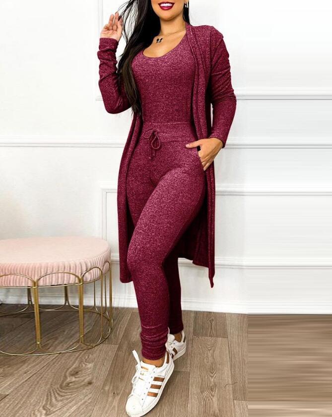 Casual Jumpsuit And Cardigan Cover