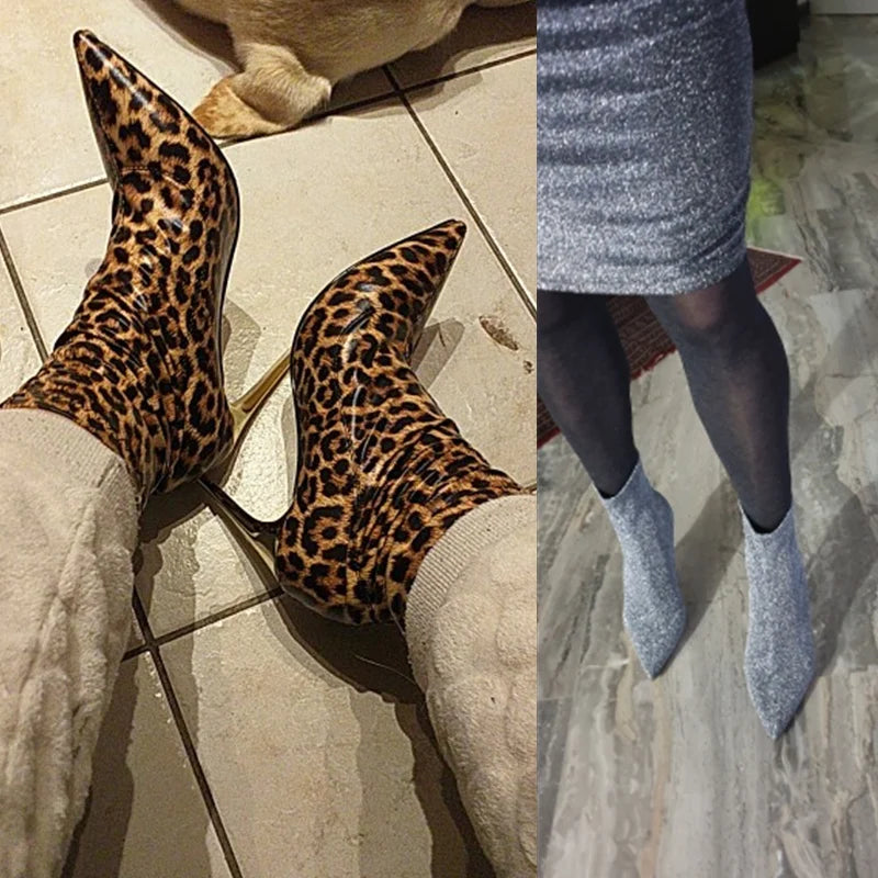 Stretch Slim Ankle Boots