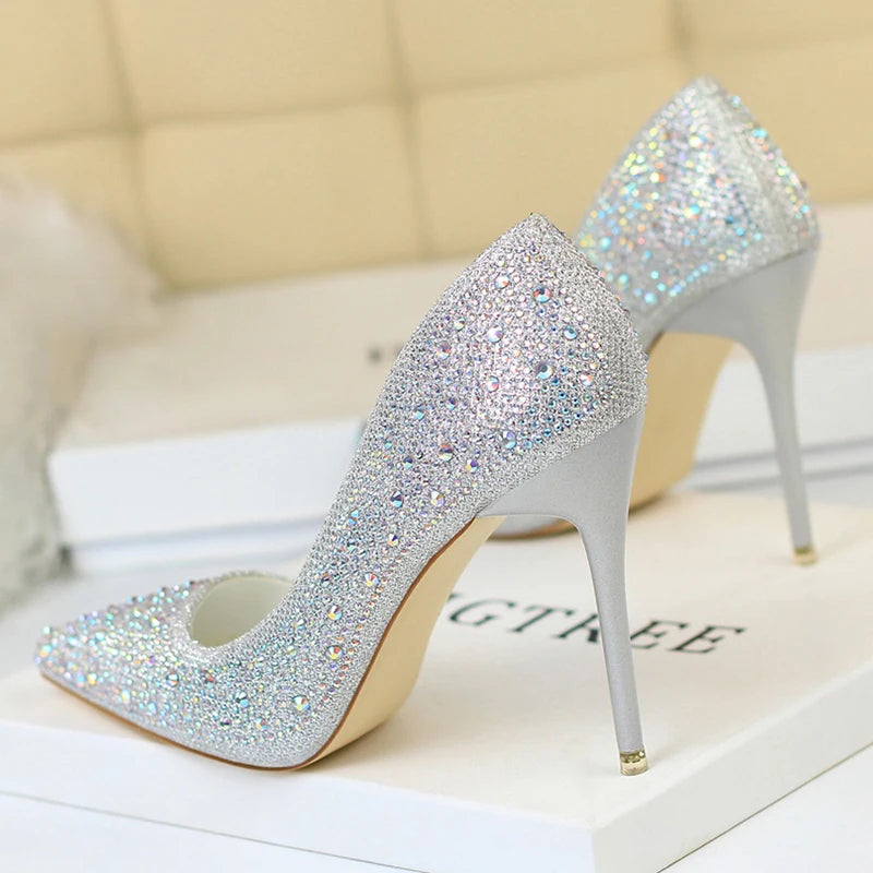 Glitter Crystal Heels