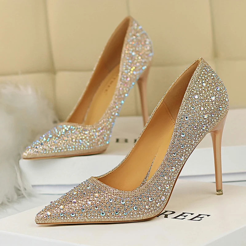 Glitter Crystal Heels