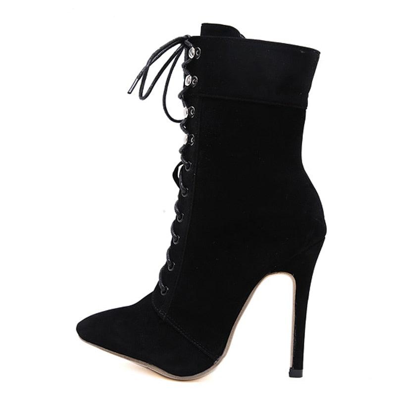 Lace-Up Pointed Heel