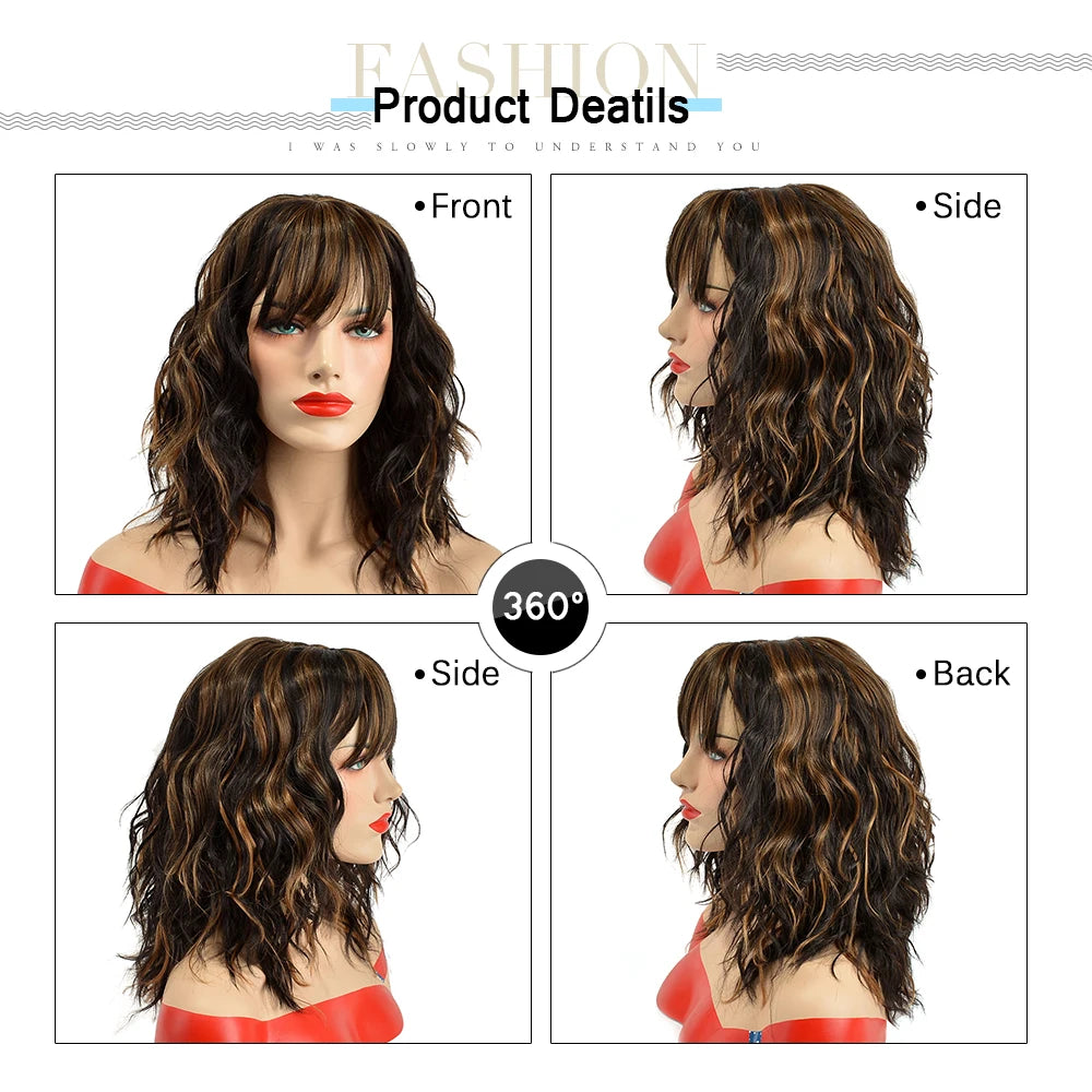 Curly Bob with Bangs