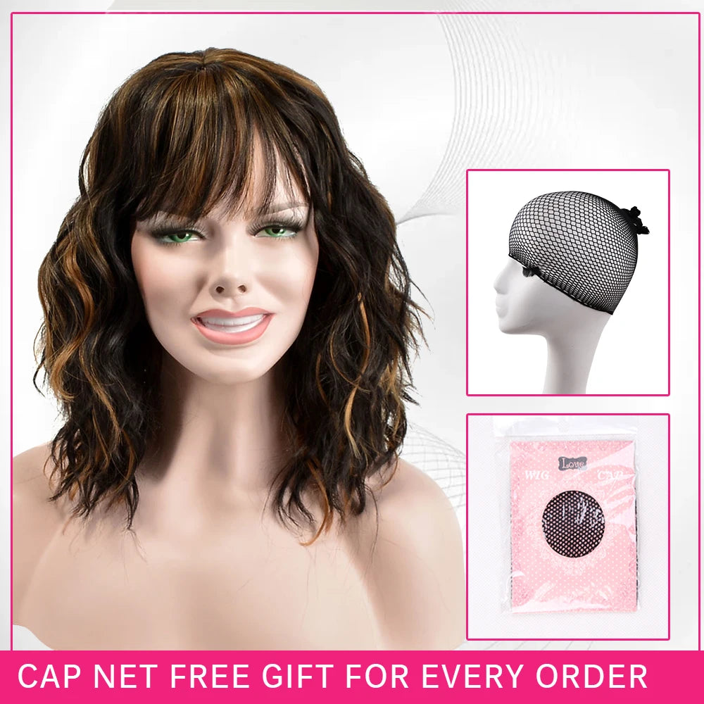 Curly Bob with Bangs
