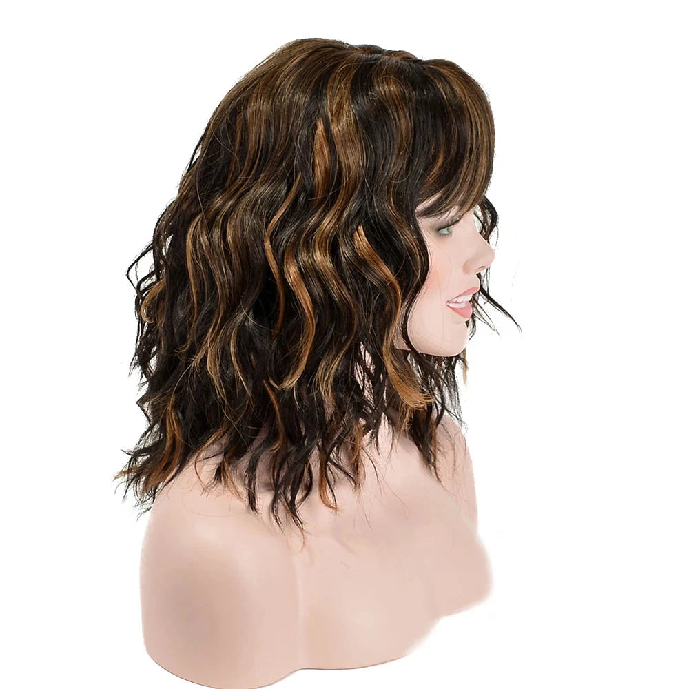 Curly Bob with Bangs
