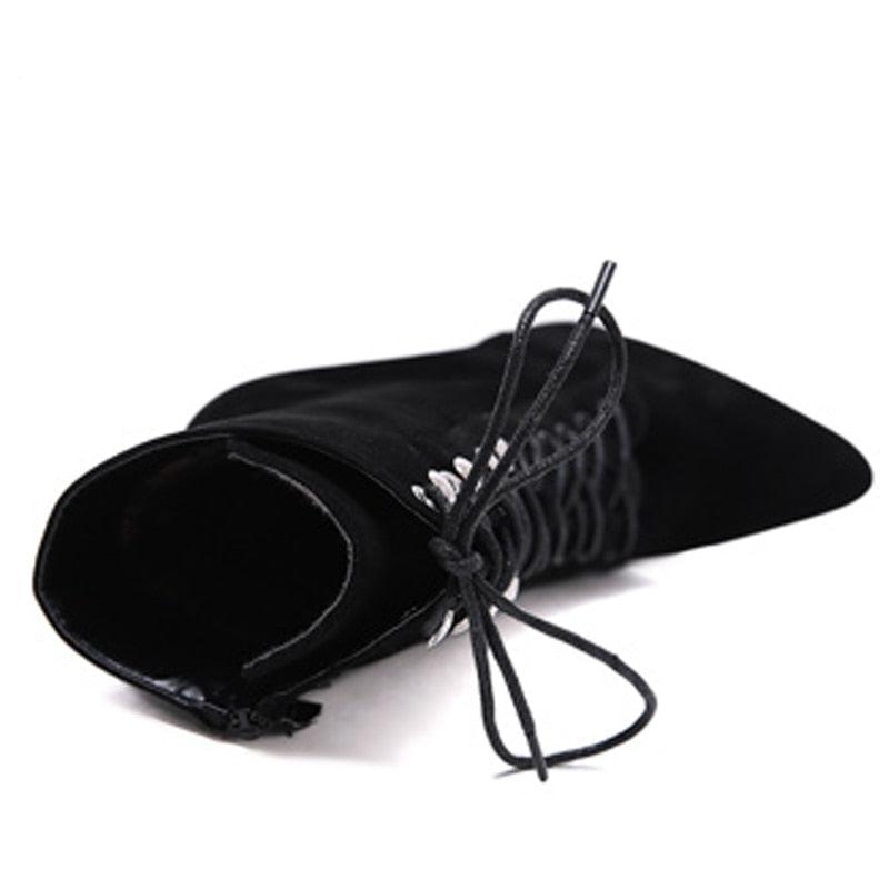 Lace-Up Pointed Heel