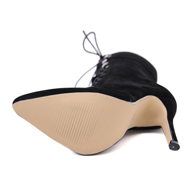 Lace-Up Pointed Heel