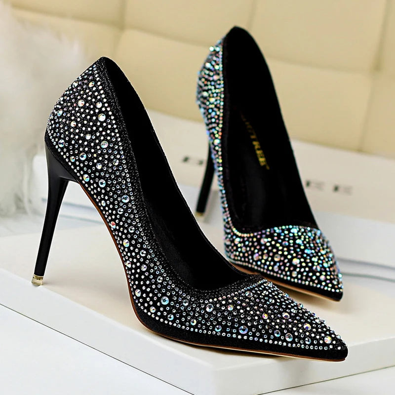 Glitter Crystal Heels