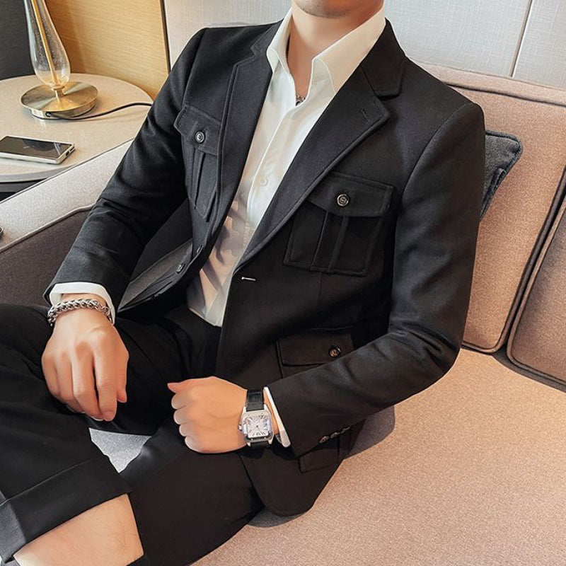 Men's Single-breasted Suit Jacket