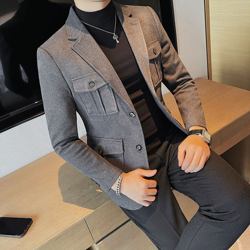 Men's Single-breasted Suit Jacket