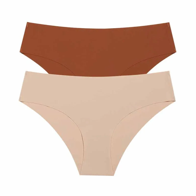 2Pcs seamless low-rise underwear