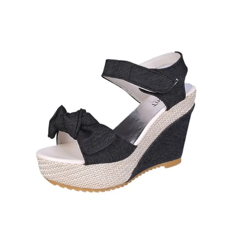 Denim Wedges