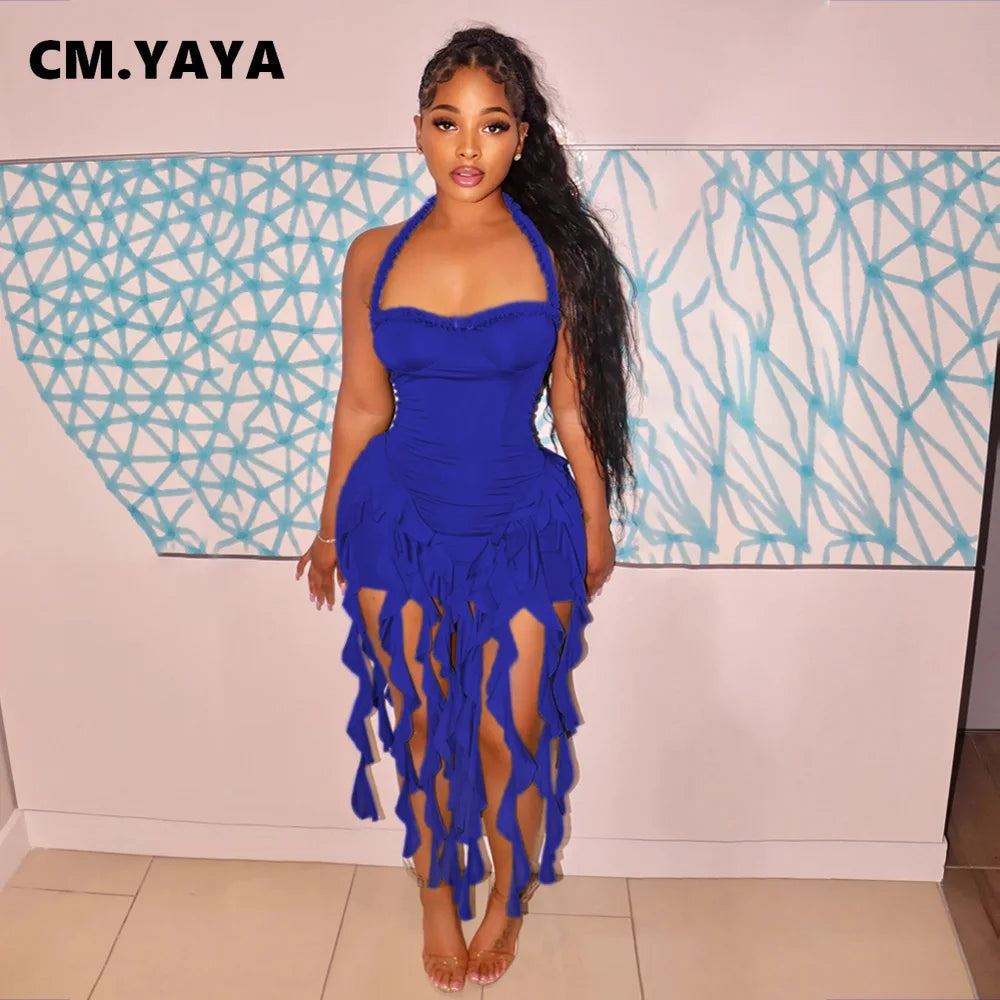 Strapless Halter Party Dress