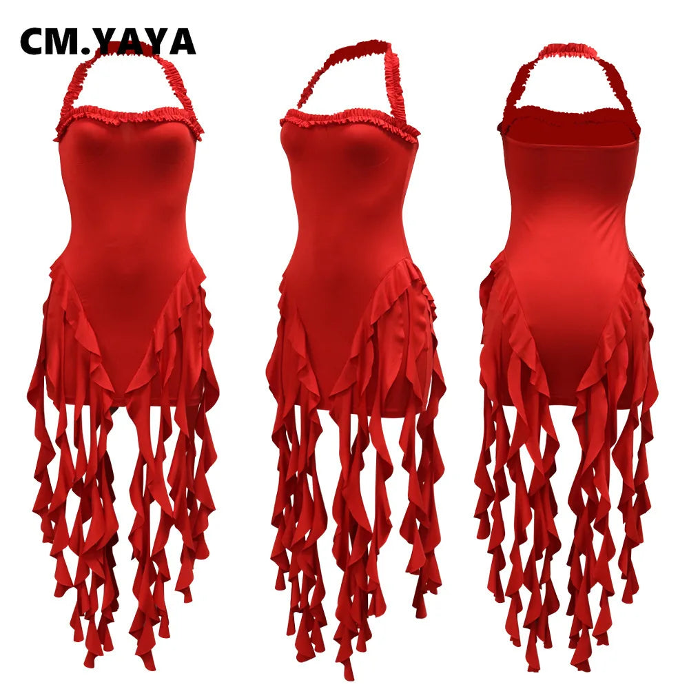 Strapless Halter Party Dress