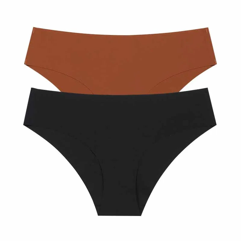 2Pcs seamless low-rise underwear