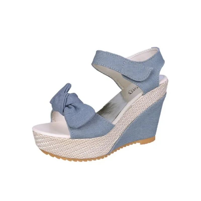 Denim Wedges