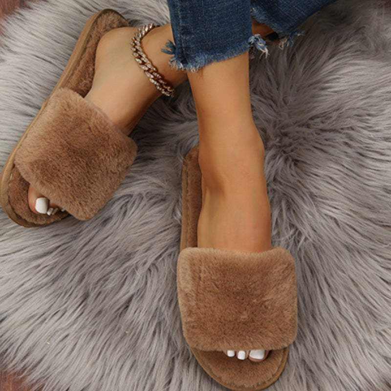 Fluffy Lazy Plush Slippers