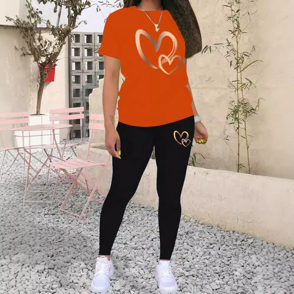 Mind Heart Casual Suit Short Sleeve