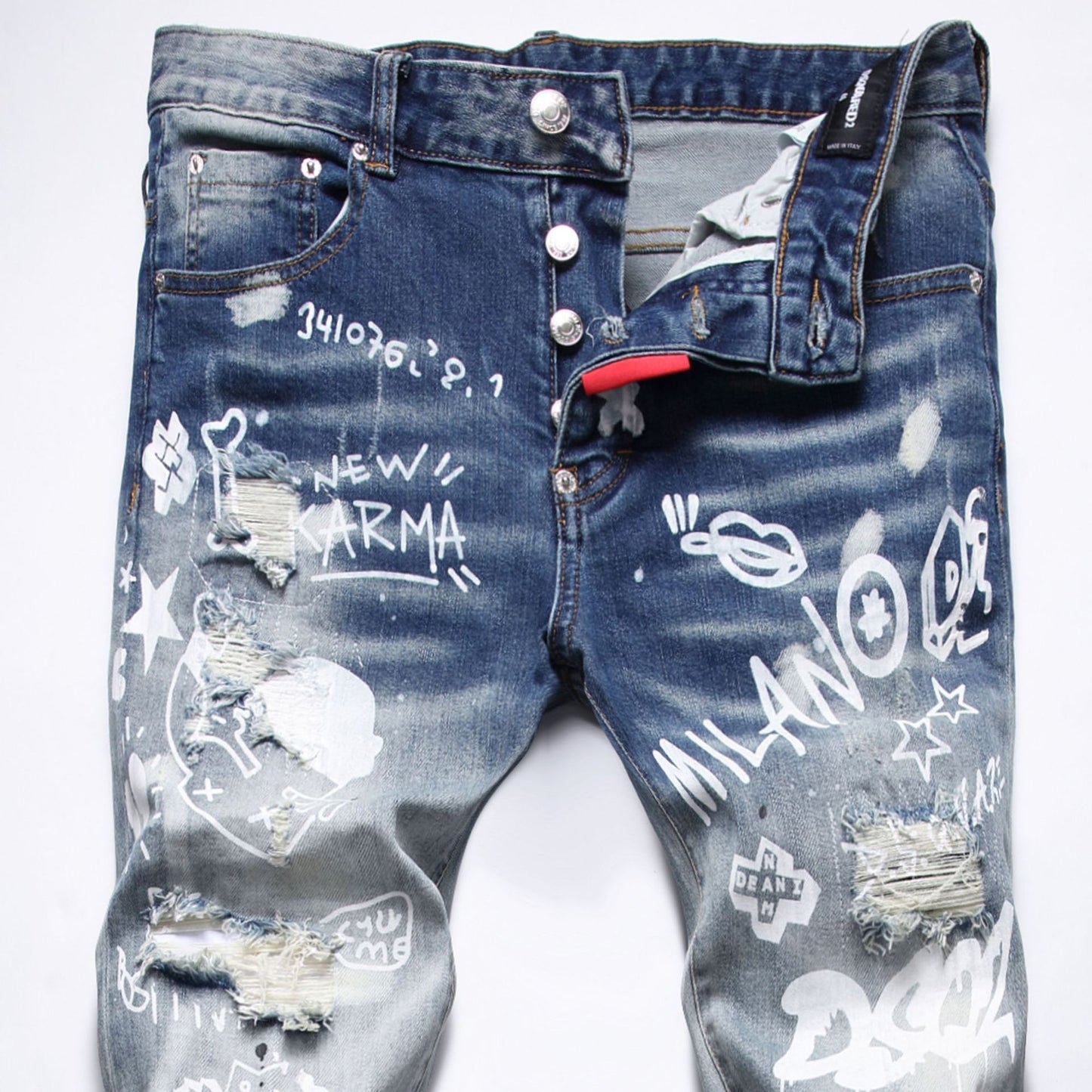 Patch Straight-leg Jeans